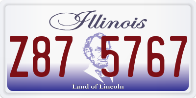 IL license plate Z875767