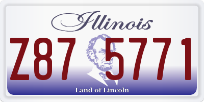 IL license plate Z875771