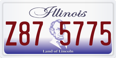 IL license plate Z875775