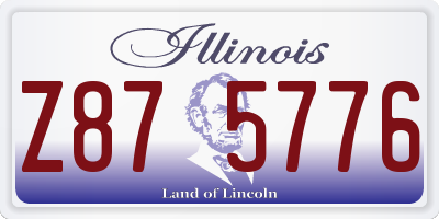 IL license plate Z875776