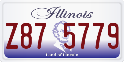 IL license plate Z875779