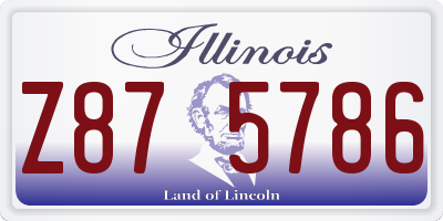 IL license plate Z875786