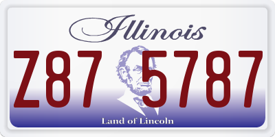 IL license plate Z875787