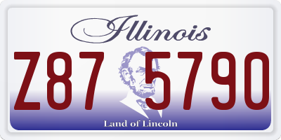 IL license plate Z875790