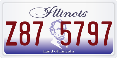 IL license plate Z875797