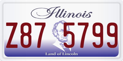 IL license plate Z875799