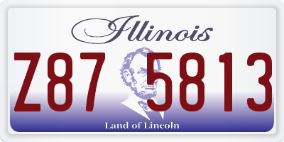 IL license plate Z875813