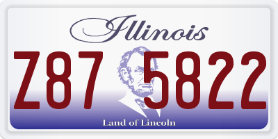 IL license plate Z875822