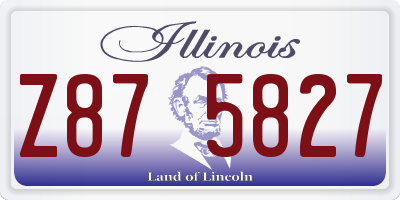 IL license plate Z875827