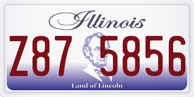 IL license plate Z875856