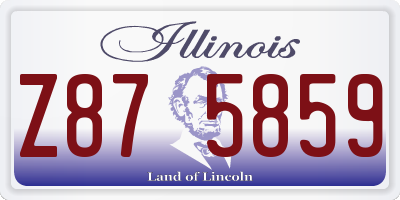 IL license plate Z875859