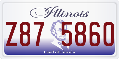 IL license plate Z875860
