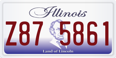 IL license plate Z875861
