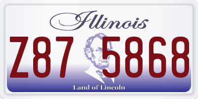 IL license plate Z875868