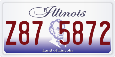 IL license plate Z875872