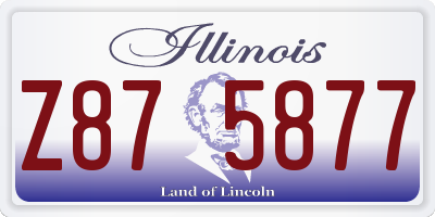 IL license plate Z875877
