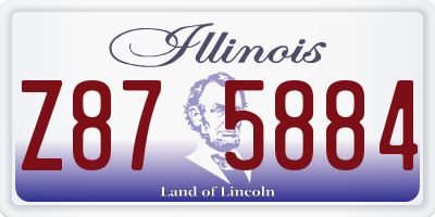 IL license plate Z875884