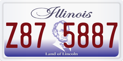 IL license plate Z875887