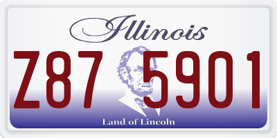 IL license plate Z875901