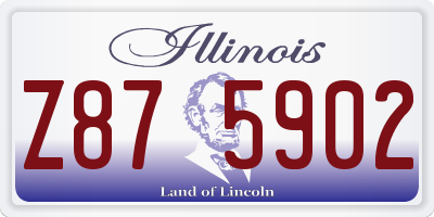 IL license plate Z875902