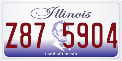 IL license plate Z875904
