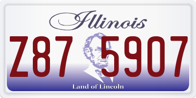 IL license plate Z875907