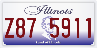 IL license plate Z875911
