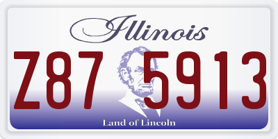 IL license plate Z875913