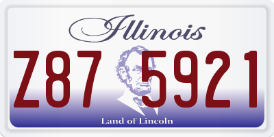 IL license plate Z875921