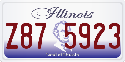 IL license plate Z875923