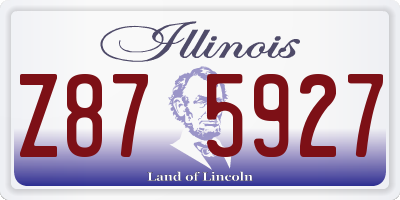 IL license plate Z875927