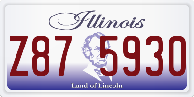 IL license plate Z875930