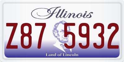 IL license plate Z875932