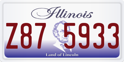 IL license plate Z875933