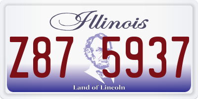 IL license plate Z875937