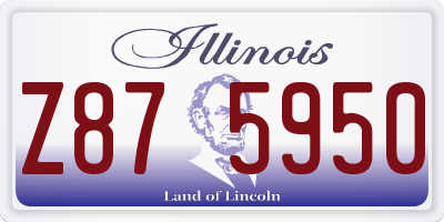 IL license plate Z875950