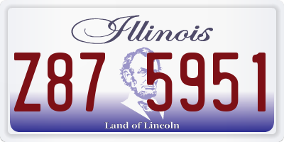 IL license plate Z875951