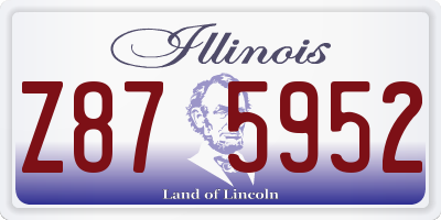 IL license plate Z875952