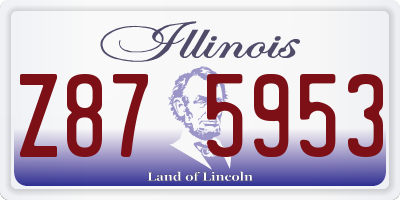 IL license plate Z875953
