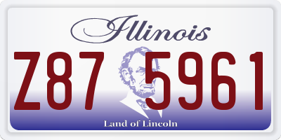 IL license plate Z875961