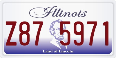 IL license plate Z875971