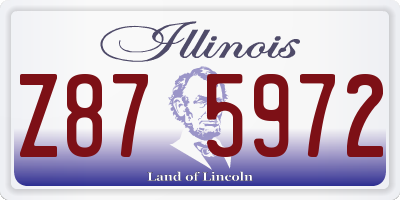 IL license plate Z875972