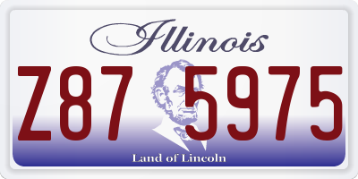 IL license plate Z875975