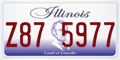 IL license plate Z875977