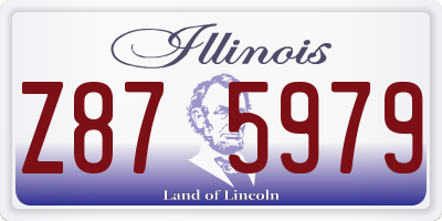 IL license plate Z875979