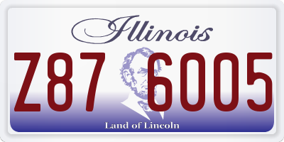 IL license plate Z876005