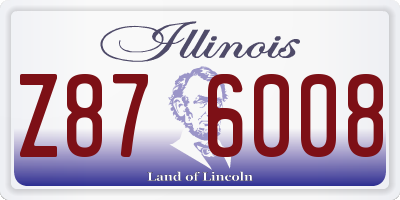 IL license plate Z876008