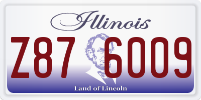 IL license plate Z876009