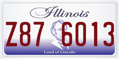 IL license plate Z876013