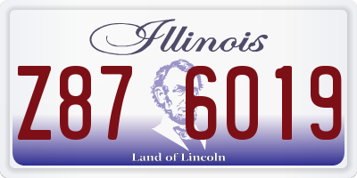 IL license plate Z876019